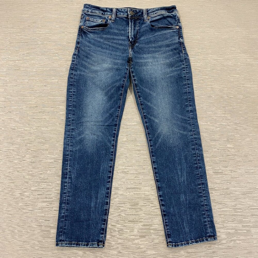 American Eagle Jeans Mens 32 x 30 Slim Fit Straight Leg Medium Wash Denim